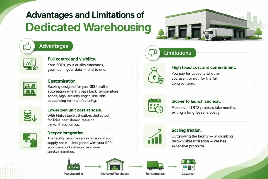 Advantages and Limitations of Dedicated Warehousing