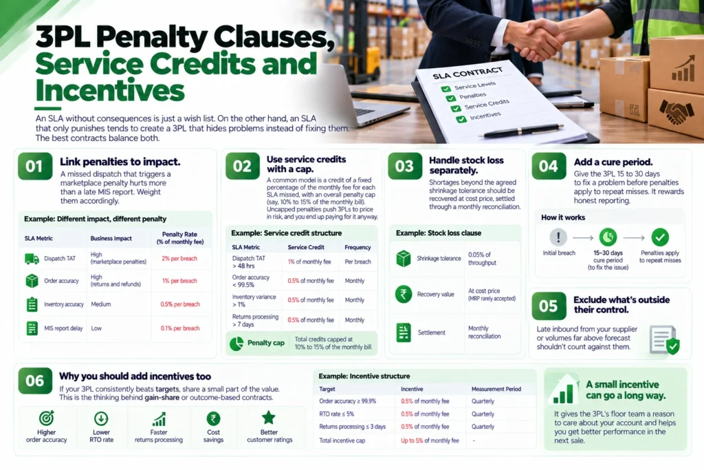 3PL Penalty Clauses, Service Credits and Incentives