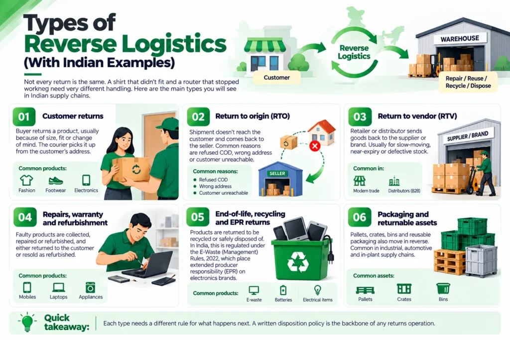 Types of Reverse Logistics (With Indian Examples)