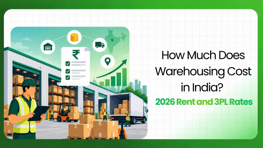 warehousing cost in India 2026 Grade A warehouse interior with pallet racking